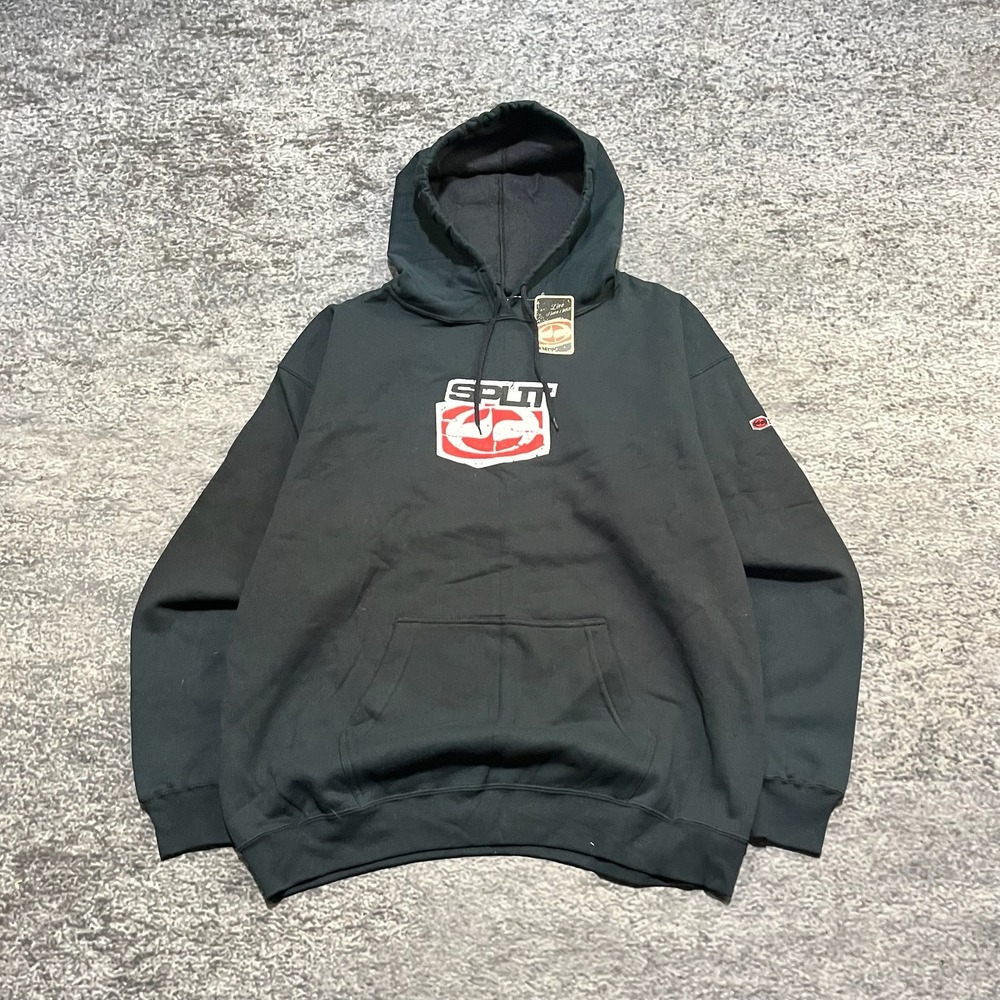 Split Skateboards Sweatshirt Hoodie Mens Large Black Vintage Y2K Grunge Skater‎